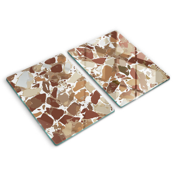 Steklena podloga za rezanje Kamnite dekorativne madeže