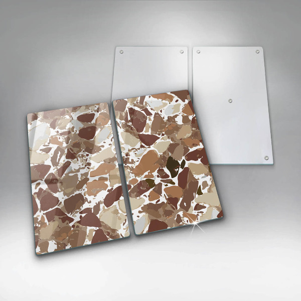 Steklena podloga za rezanje Kamnite dekorativne madeže