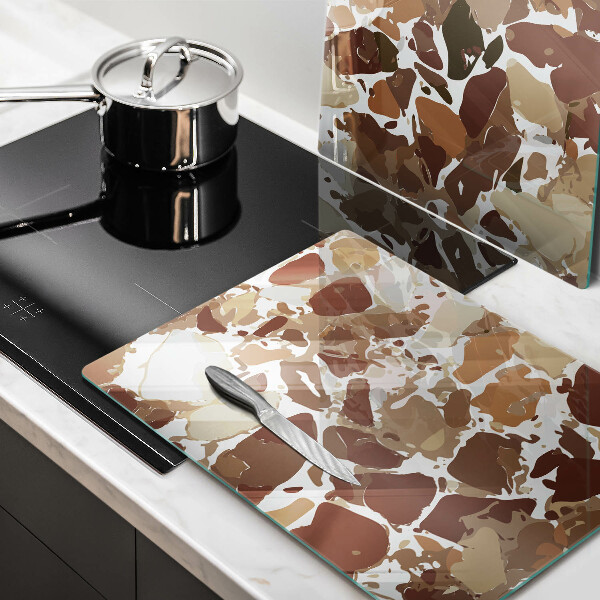 Steklena podloga za rezanje Kamnite dekorativne madeže