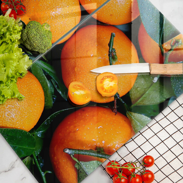 Steklena podloga za rezanje Oranžno sadje