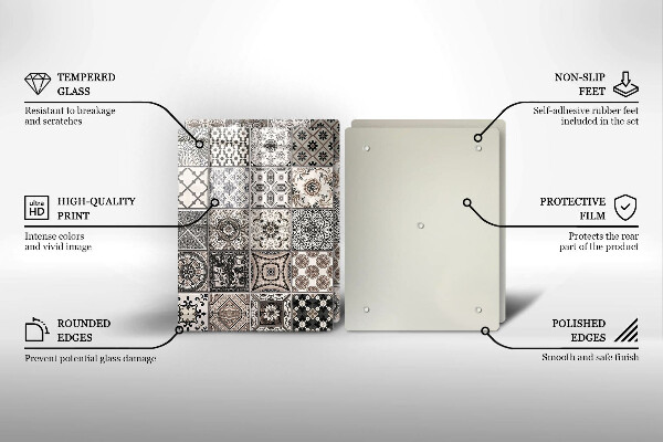 Steklena podloga za rezanje Dekorativne ploščice