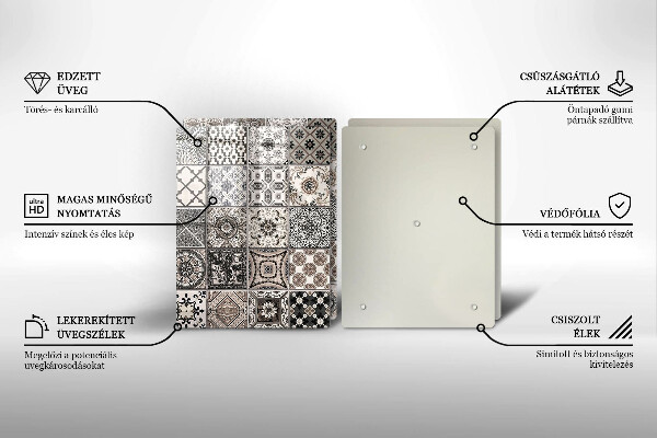 Steklena podloga za rezanje Dekorativne ploščice