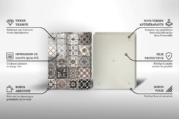 Steklena podloga za rezanje Dekorativne ploščice