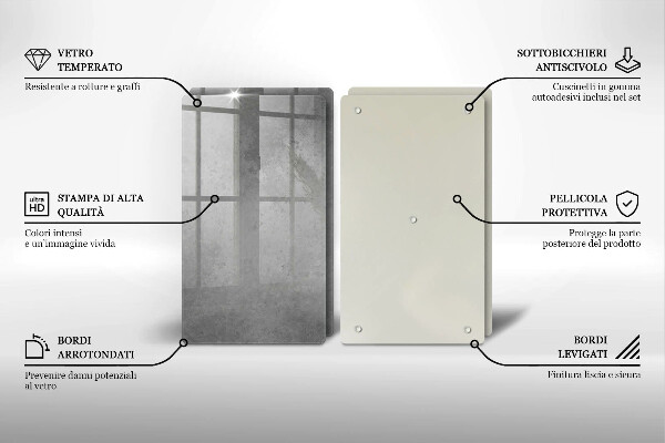 Steklena podloga za rezanje Ozadje s teksturo betona