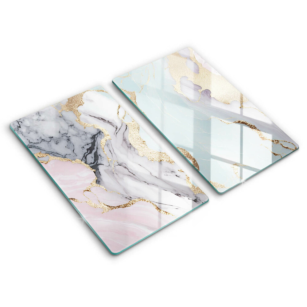 Steklena podloga za rezanje Pastelni marmor