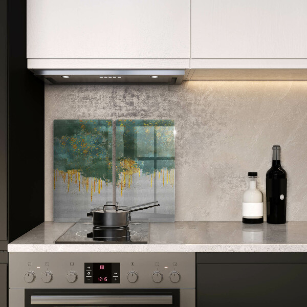 Steklena podloga za rezanje Abstrakcija z zlatom