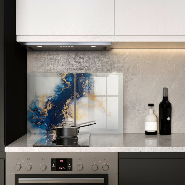 Steklena podloga za rezanje Abstrakcija z modro