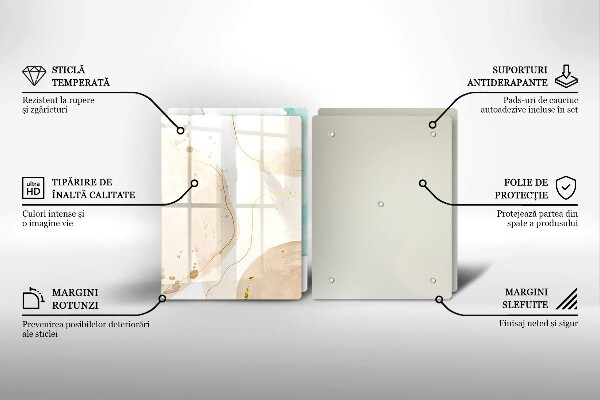Steklena podloga za rezanje Svetle boho oblike