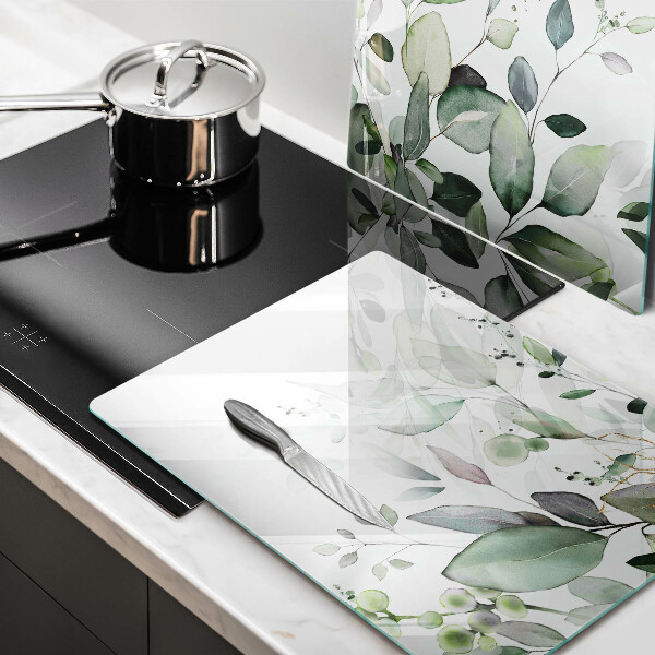 Steklena podloga za rezanje Akvarelne rastline