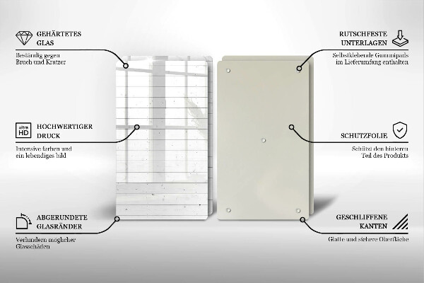 Steklena podloga za rezanje Moderne svetle table