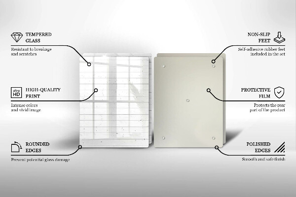 Steklena podloga za rezanje Moderne svetle table