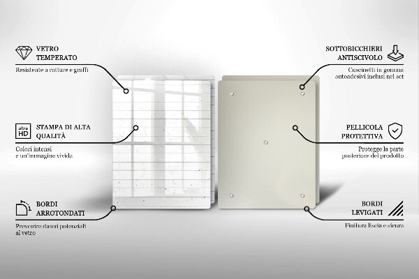 Steklena podloga za rezanje Moderne svetle table