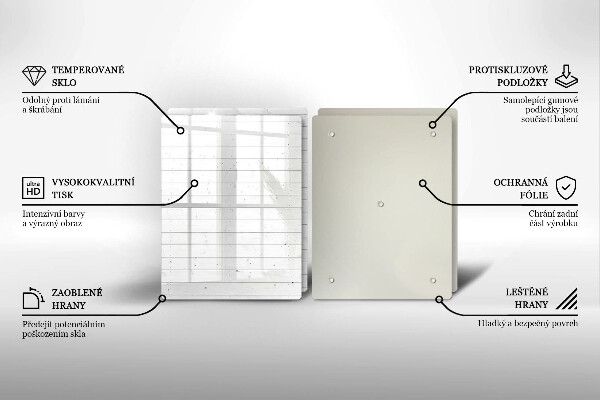 Steklena podloga za rezanje Moderne svetle table