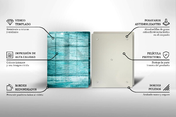 Steklena podloga za rezanje Vintage lesene deske