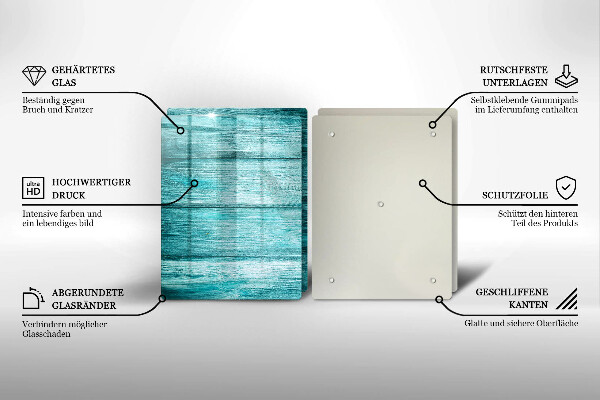 Steklena podloga za rezanje Vintage lesene deske