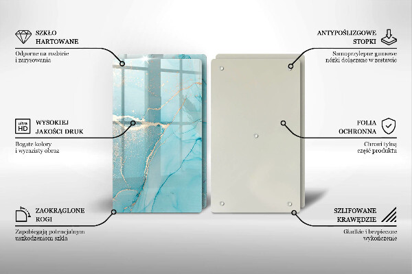 Steklena podloga za rezanje Abstrakcija kamna