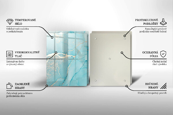 Steklena podloga za rezanje Abstrakcija kamna