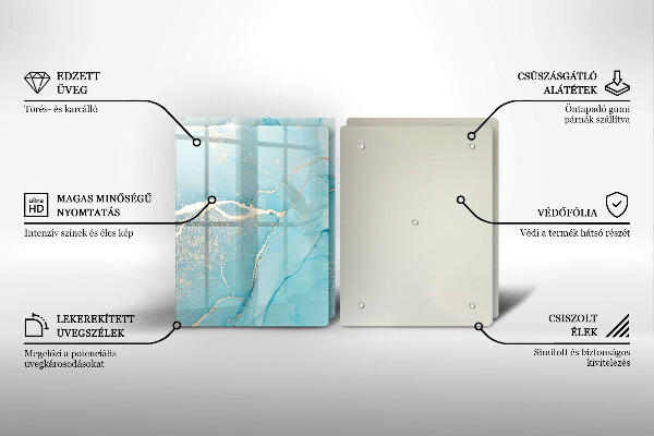 Steklena podloga za rezanje Abstrakcija kamna