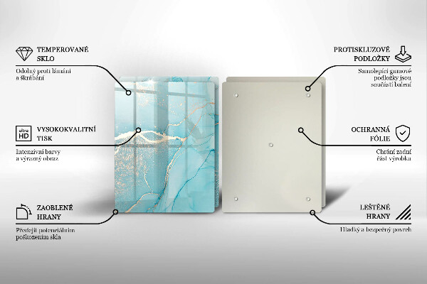 Steklena podloga za rezanje Abstrakcija kamna