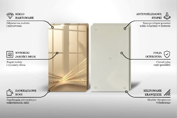 Steklena podloga za rezanje Moderna abstrakcija