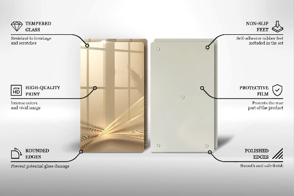 Steklena podloga za rezanje Moderna abstrakcija