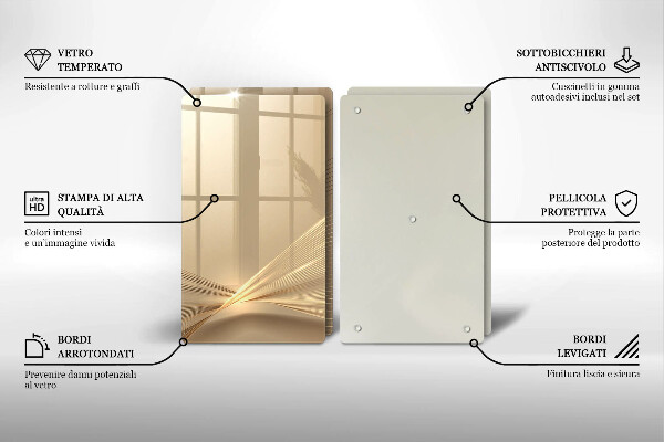 Steklena podloga za rezanje Moderna abstrakcija