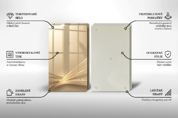 Steklena podloga za rezanje Moderna abstrakcija