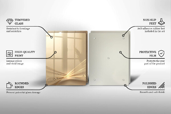 Steklena podloga za rezanje Moderna abstrakcija