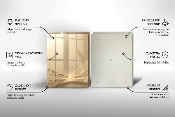 Steklena podloga za rezanje Moderna abstrakcija