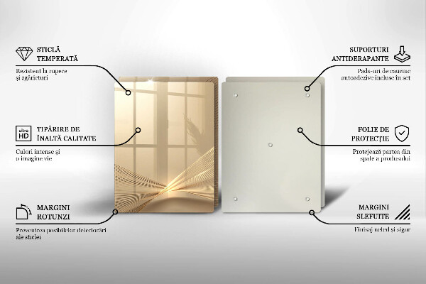 Steklena podloga za rezanje Moderna abstrakcija