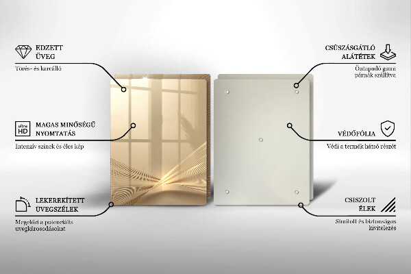 Steklena podloga za rezanje Moderna abstrakcija