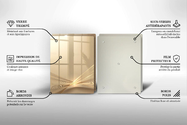 Steklena podloga za rezanje Moderna abstrakcija