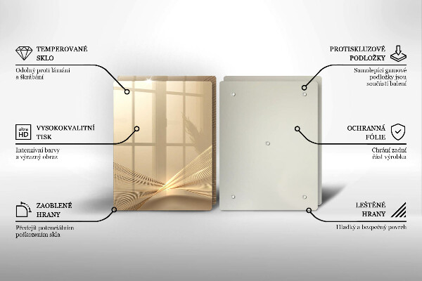 Steklena podloga za rezanje Moderna abstrakcija