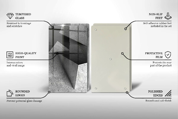 Steklena podloga za rezanje Konkretna abstrakcija