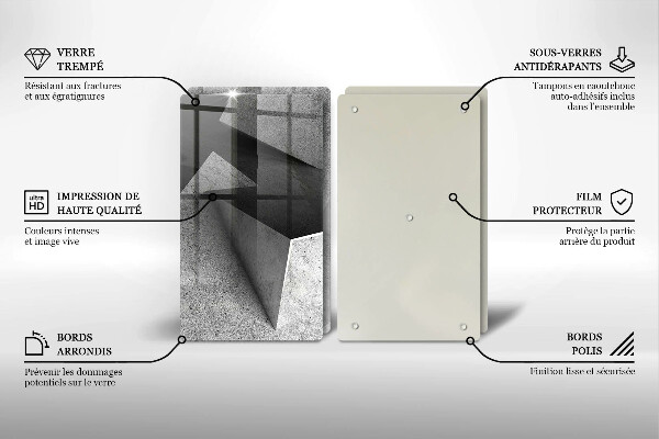 Steklena podloga za rezanje Konkretna abstrakcija