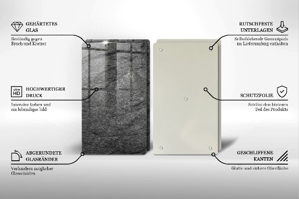 Steklena podloga za rezanje Kamnita tekstura