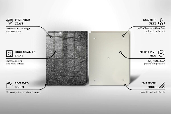 Steklena podloga za rezanje Kamnita tekstura
