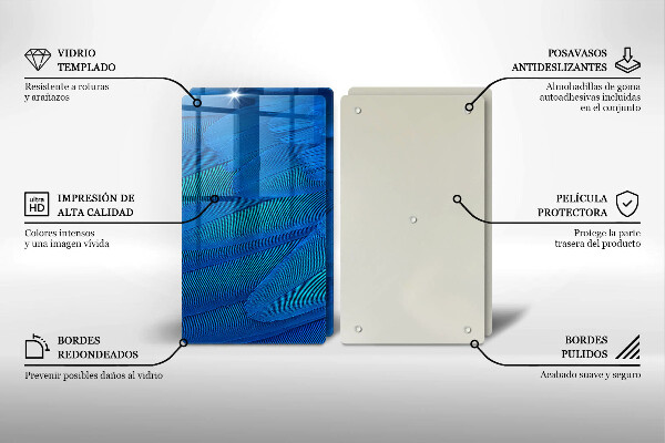 Steklena podloga za rezanje Ptičje perje