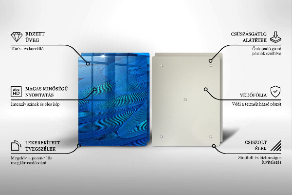 Steklena podloga za rezanje Ptičje perje