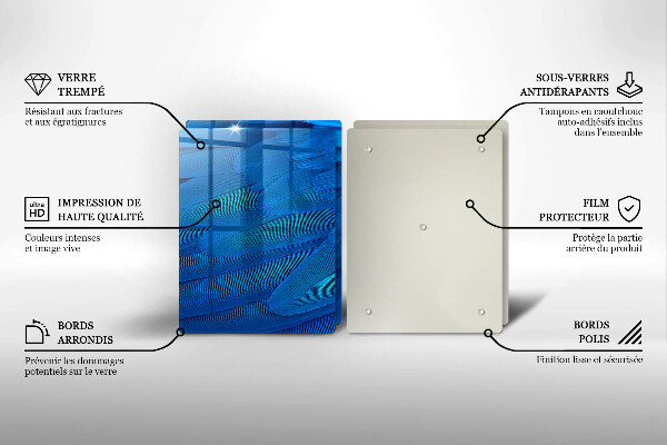 Steklena podloga za rezanje Ptičje perje