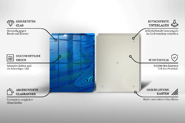 Steklena podloga za rezanje Ptičje perje