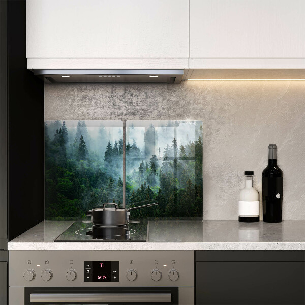 Steklena podloga za rezanje Gozd v megli