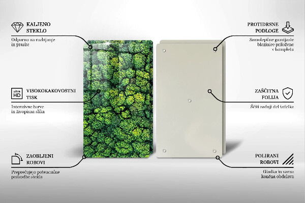 Steklena podloga za rezanje Naravna rastlina mah