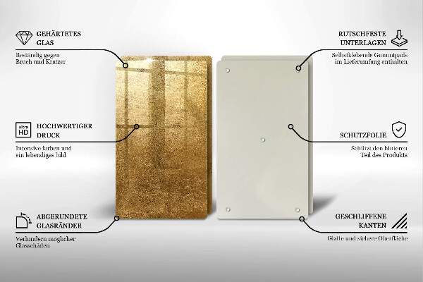 Steklena podloga za rezanje Zlata tekstura ozadja