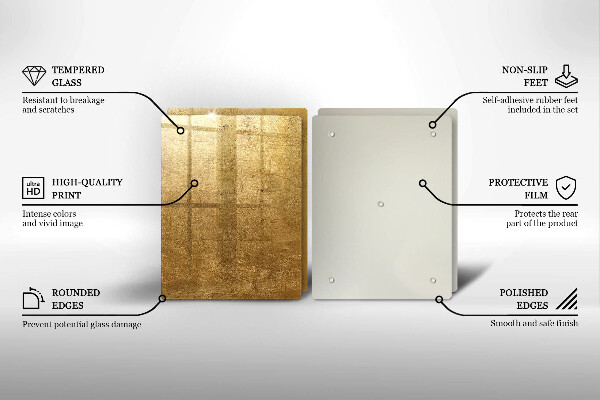 Steklena podloga za rezanje Zlata tekstura ozadja