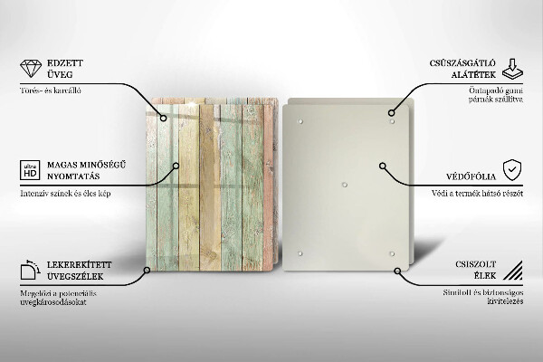 Steklena podloga za rezanje Pisane vintage table