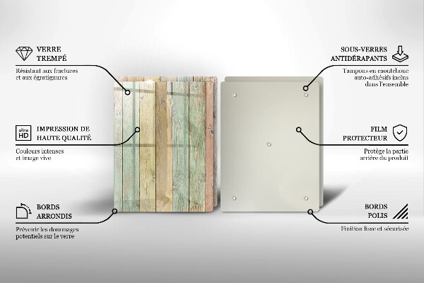 Steklena podloga za rezanje Pisane vintage table
