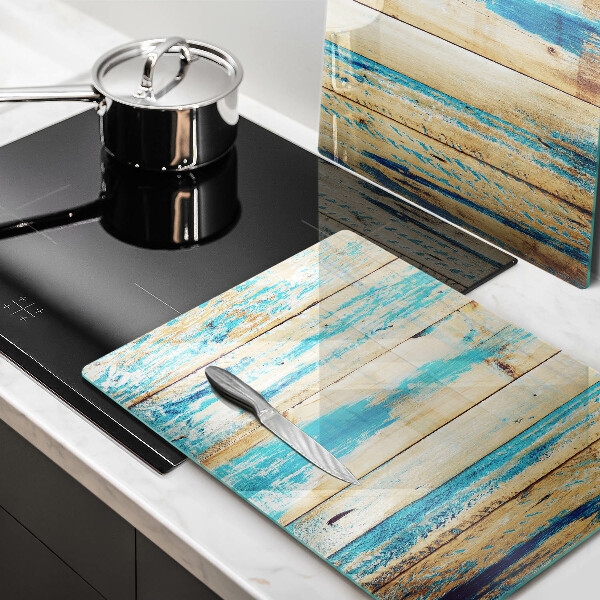 Steklena podloga za rezanje Retro lesene plošče