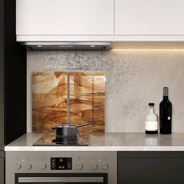 Steklena podloga za rezanje Tekstura lesene plošče