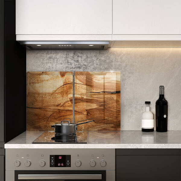 Steklena podloga za rezanje Tekstura lesene plošče